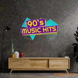 90s Music Hits Led Neon Acrylic Artwork