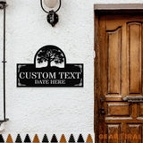 Address Border Art Sign Metal Sign Personalized Family Name Metal Sign Family LED Wall Decor Personalized Wall Art