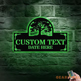 Address Border Art Sign Metal Sign Personalized Family Name Metal Sign Family LED Wall Decor Personalized Wall Art