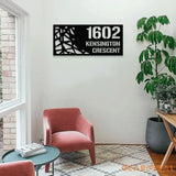 Address Number Metal Sign - Address Name Wall Sign Personalized Split Letter Last Name Address Number Sign Outdoor Door