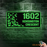 Address Number Metal Sign - Address Name Wall Sign Personalized Split Letter Last Name Address Number Sign Outdoor Door