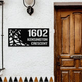 Address Number Metal Sign - Address Name Wall Sign Personalized Split Letter Last Name Address Number Sign Outdoor Door