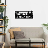 Address Number The Family Name Wall Sign - Last Name Initial Hanging - Personalize Metal Sign - Address Number Sign