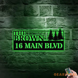 Address Number The Family Name Wall Sign - Last Name Initial Hanging - Personalize Metal Sign - Address Number Sign