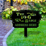 Address Unique Metal Sign Metal Stake Personalized Name Yard Sign Outdoor Door Garden Decor Metal Sign Address Number