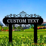 Address Unique Metal Sign Metal Stake Personalized Name Yard Sign Outdoor Door Garden Decor Metal Sign Address Number