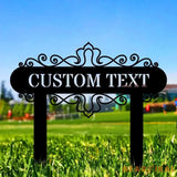 Address Unique Metal Sign Metal Stake Personalized Name Yard Sign Outdoor Door Garden Decor Metal Sign Address Number