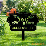 Address Unique Metal Sign Metal Stake Personalized Name Yard Sign Outdoor Door Garden Decor Metal Sign Address Number