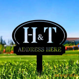 Address Unique Metal Sign Metal Stake Personalized Name Yard Sign Outdoor Door Garden Decor Metal Sign Address Number