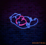 Adorable Cat Neon Sign - Custom Kitty LED Sign with Heart Cozy Pet Room Decor Cute Cat Lover Gift Bedroom Wall Art Neon