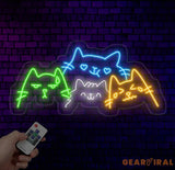 Adorable Cats Neon Sign - Custom Kitty LED Light Funny Cat Lover Gift Pet Shop Decor Bedroom Wall Art Perfect Gift for