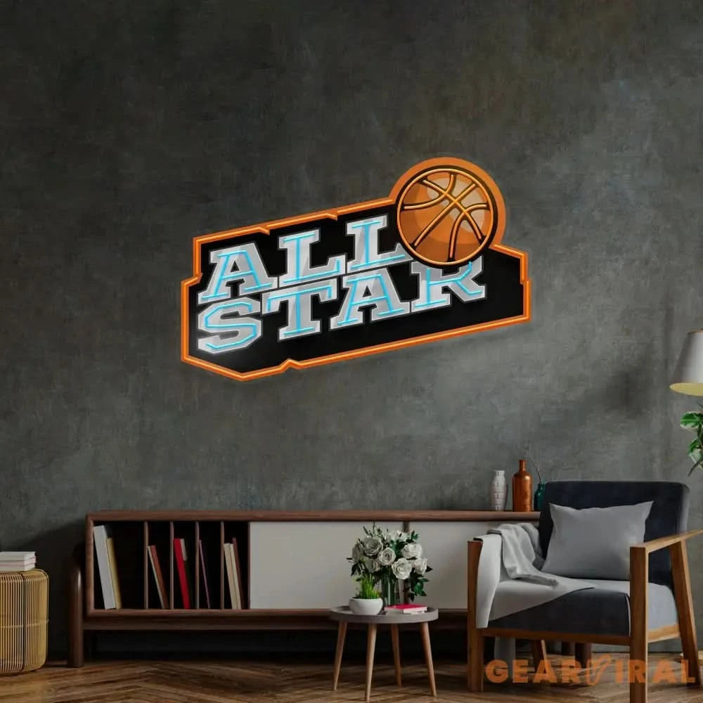 All Star League LED Neon Sign Light Pop Art