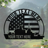 America Metal Wall Art American Flag Wall Decor US Large Metal Wall Sign Independence Day Flag Patriotic Gift Family