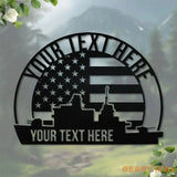 America Metal Wall Art American Flag Wall Decor US Large Metal Wall Sign Independence Day Flag Patriotic Gift Family