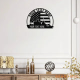 America Metal Wall Art American Flag Wall Decor US Large Metal Wall Sign Independence Day Flag Patriotic Gift Family