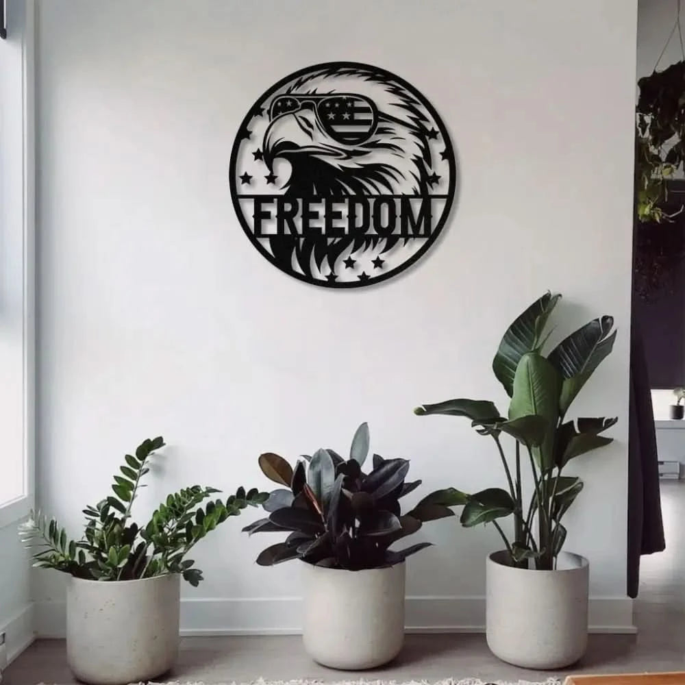 American Eagle Custom Metal Wall Art American Flag Wall Decor US Large Metal Eagle Wall Sign Patriotic Gift Custom