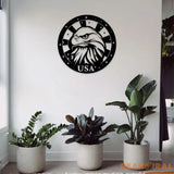 American Eagle Metal Wall Art American Flag Wall Decor US Large Metal Eagle Wall Sign Eagle Living Room Decor