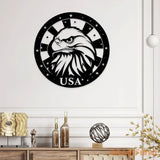 American Eagle Metal Wall Art American Flag Wall Decor US Large Metal Eagle Wall Sign Eagle Living Room Decor