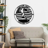 American Football Game Custom Name Metal Sign with LED Lights Personalized Family Name Metal Sign Personalized Wall Art