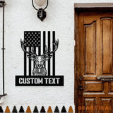 American Hunting Metal Sign Personalized Family Name Led Metal Sign Outdoor Door Decor Address Wall Art Perfect Gift