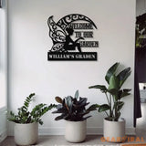 Angle Custom Name Garden Decor Custom Garden Name Metal Hanging Sign Personalized Metal Gardening Nature Lover Gift For