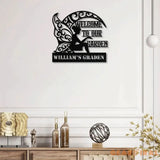 Angle Custom Name Garden Decor Custom Garden Name Metal Hanging Sign Personalized Metal Gardening Nature Lover Gift For