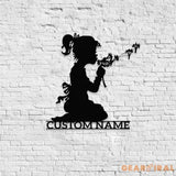 Angle Monograms Name Metal Sign Personalized Princess Room Name Led Sign Outdoor Door Decor Address Wall Art Gift for