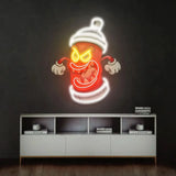 Angry Fire Hydrant Led Neon Acrylic Artwork