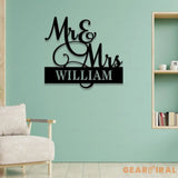 Anniversary Custom Name Metal Sign Name Sign Personalized Split Letter Last Name Couple Sign Couple Outdoor Door