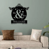 Anniversary Metal Sign Decorative Name Sign Personalized Split Letter Last Name Personalize Sign Outdoor Door Hanger