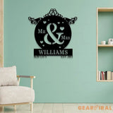 Anniversary Metal Sign Decorative Name Sign Personalized Split Letter Last Name Personalize Sign Outdoor Door Hanger