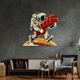 Astronaut and Sausage Led Neon Acrylic Artwork