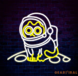 Astronaut Cat Sitting on The Moon Neon Sign Led Neon Lights for Wall Decor Light Up Signs for Bedroom Party Decorations