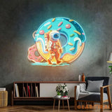 Astronaut Donut Led Neon Acrylic Artwork