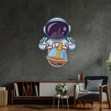 Astronaut Drinking Milktea LED Neon Sign Light Pop Art