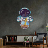 Astronaut Drinking Milktea LED Neon Sign Light Pop Art