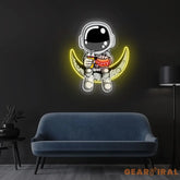’Astronaut Hamburger’ Neon x Acrylic Artwork