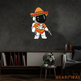 Astronaut Mexican Guns Led Neon Acrylic Artwork