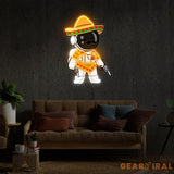 Astronaut Mexican Guns Led Neon Acrylic Artwork