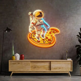 Astronaut Pizza Led Neon Acrylic Artwork