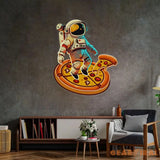 Astronaut Pizza Led Neon Acrylic Artwork