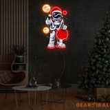 Astronaut Santa Christmas 3 Led Neon Acrylic Artwork