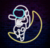 Astronaut Sitting on The Moon Neon Sign Led Neon Lights for Wall Decor Light Up Signs for Bedroom Party Decorations