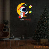 Astronaut with Moon Christmas Led Neon Acrylic Artwork
