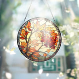 Autume Flower Stained Glass Suncatcher Window Hangings Wall Decor Flowers Suncatcher Gift Window Hanger Birthday Gift