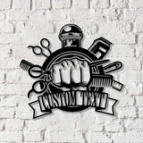 Barber Shop Metal Sign with LED Lights Custom Barber Shop Name Sign Personalized Barbershop Wall Decor for Salon or