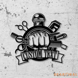 Barber Shop Metal Sign with LED Lights Custom Barber Shop Name Sign Personalized Barbershop Wall Decor for Salon or