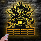 Baseball Custom Name Medal Hanger - Medal Display Sports Medals Kids Room Sports Decor Baseball Athletic Awards Vs2