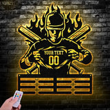 Baseball Custom Name Medal Hanger - Medal Display Sports Medals Kids Room Sports Decor Baseball Athletic Awards Vs2