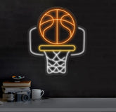 Basketball Hoop Neon Sign Personalized Basketball Sign Basketball Gift Basketball Room Decor Wall Gift For Boy